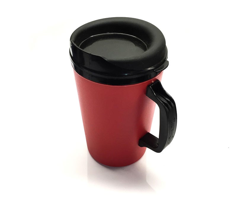 GAMA Electronics 2 ThermoServ Foam Insulated Coffee Mugs 34 oz (1) Blue & (1) Red - Image 3